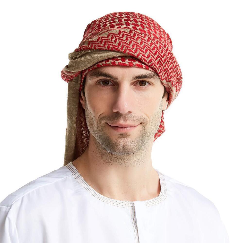 5536 Arabic Wool Headcover Muslim Turban Islamic Fleece Headwear Scarf